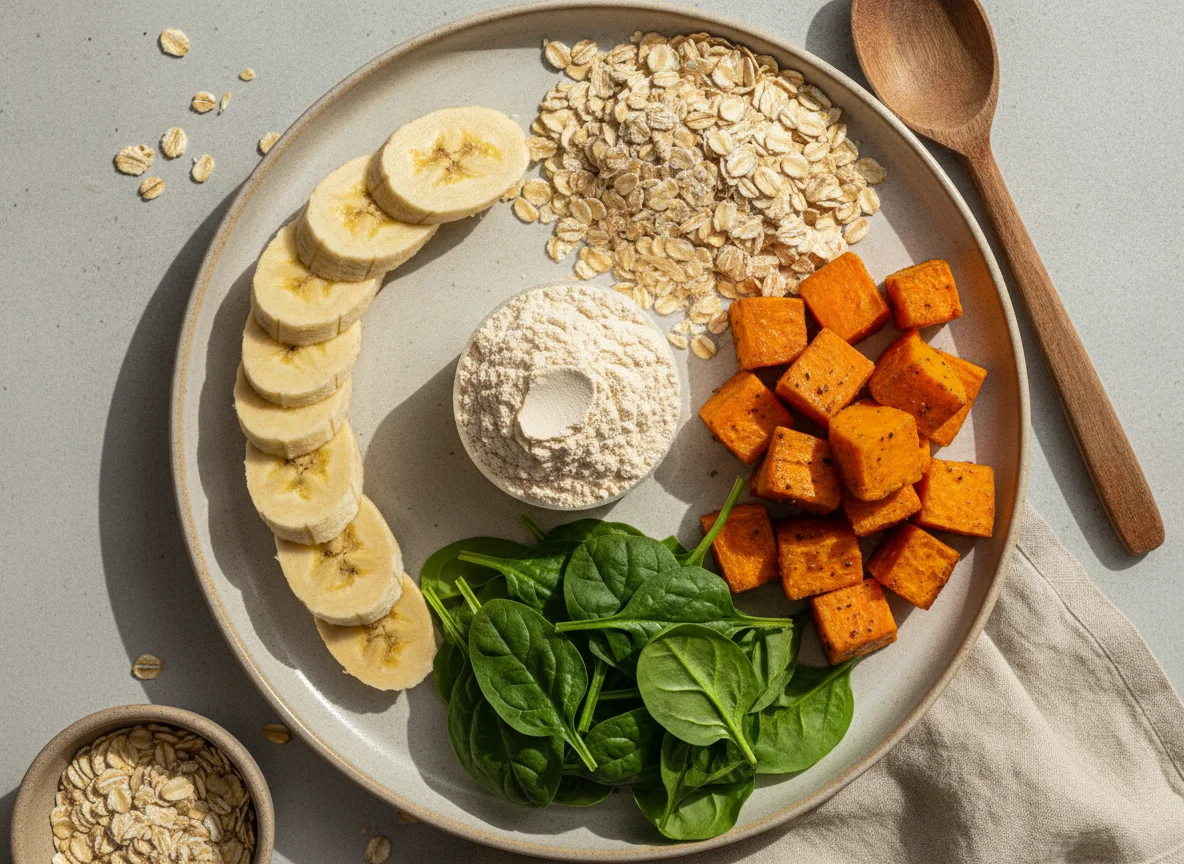 Ingredientes para batido o bowl saludable photo