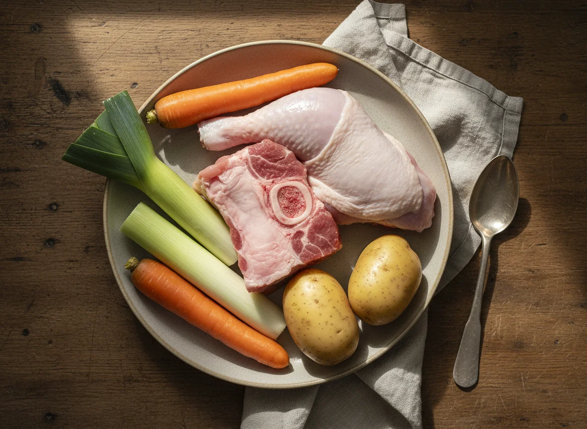 Ingredientes para caldo o cocido photo
