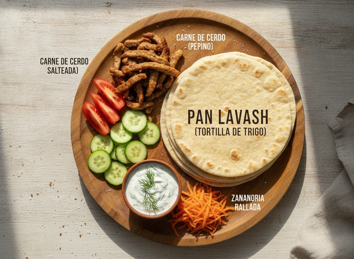 Ingredientes para Shawarma o Wrap photo