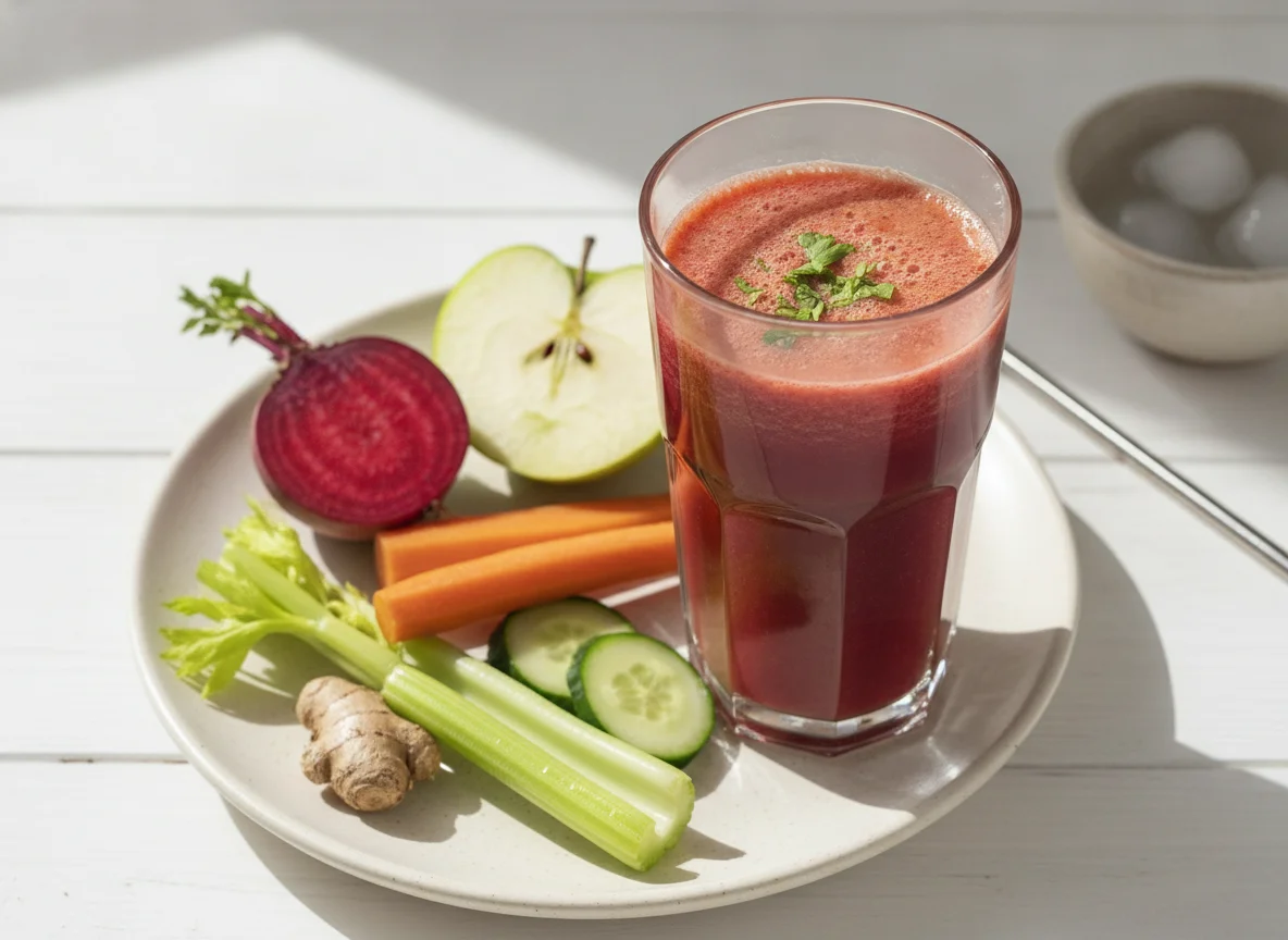 Jugo de verdura y fruta photo