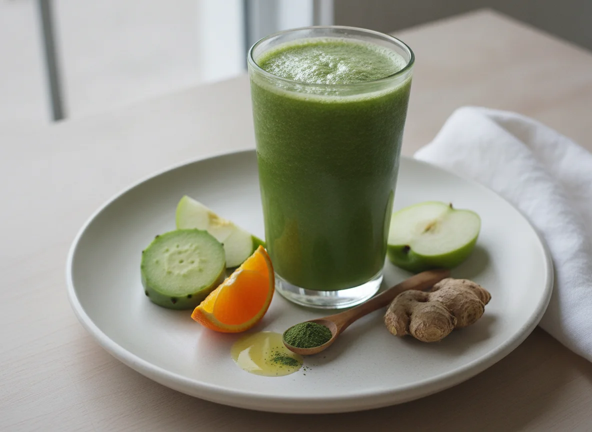 Jugo Verde (Manzana, Naranja, Nopal, Jengibre) photo