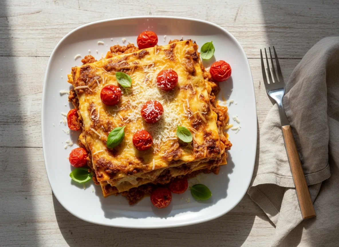 Lasagna de carne photo