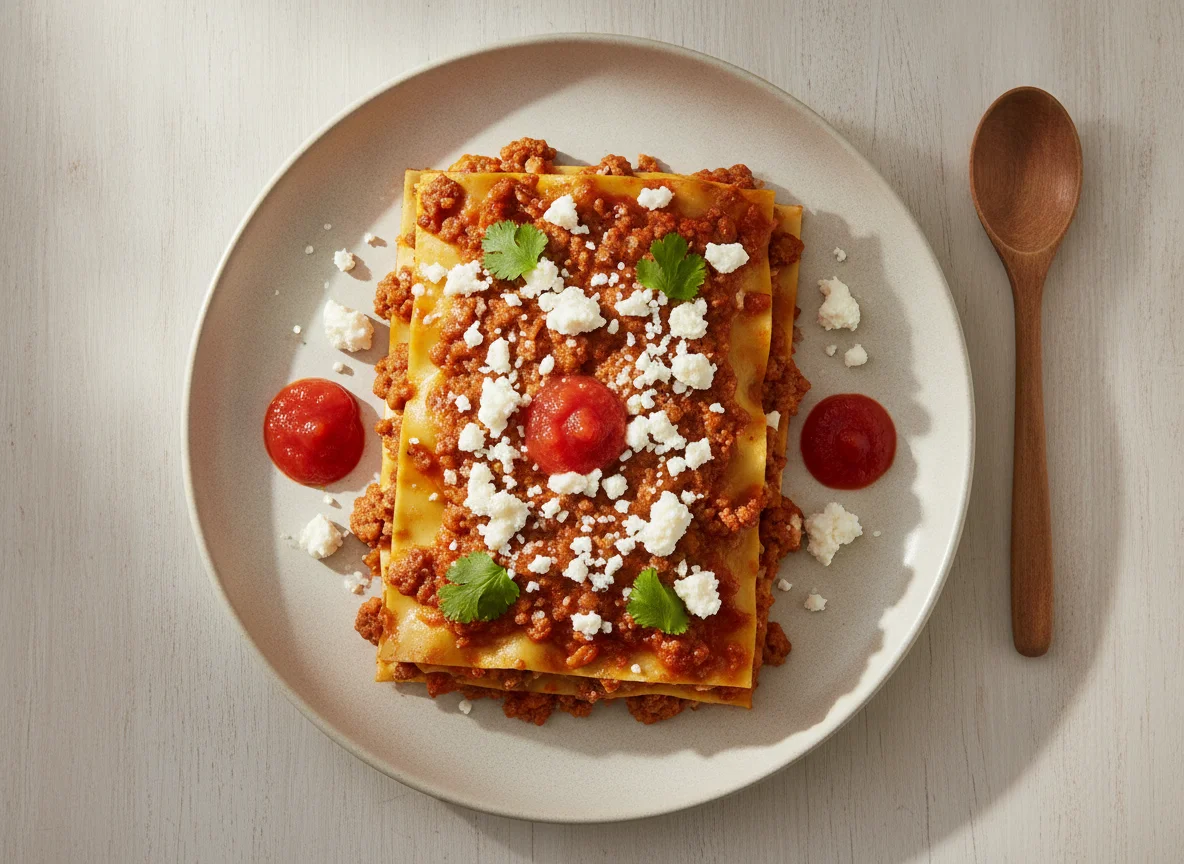 Lasagna o pasta horneada photo