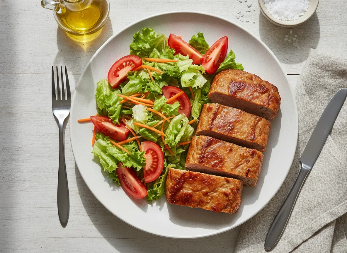 Leberkäse con ensalada mixta photo