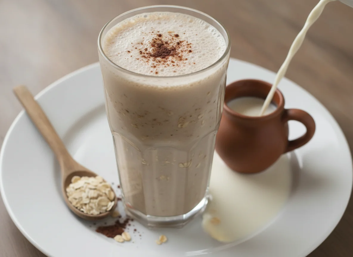 Licuado de chocolate y avena photo