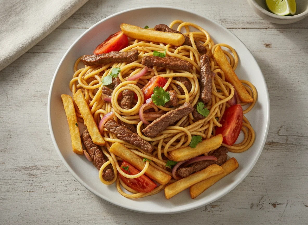 Lomo Saltado con Tallarines photo