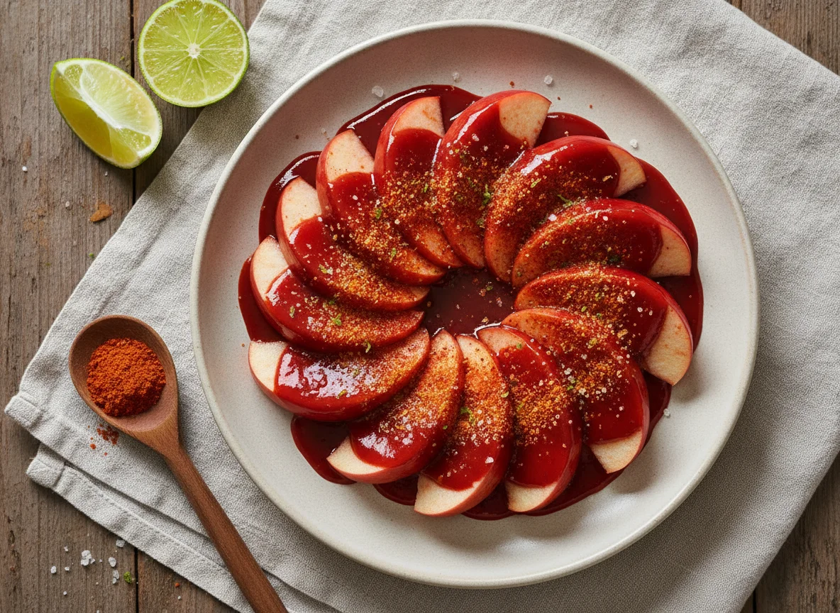 Manzana con chamoy y chile en polvo photo