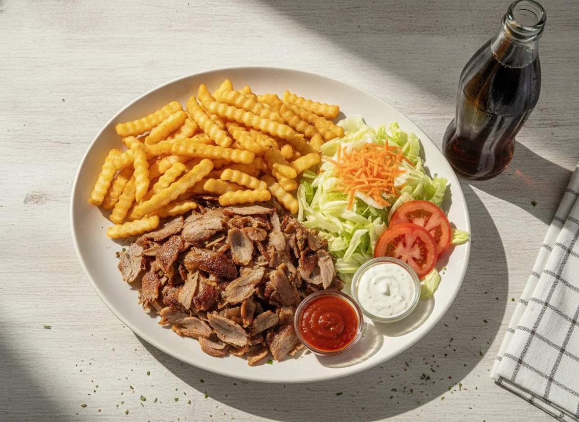 Menú Plato Kebab con Patatas y Refresco photo
