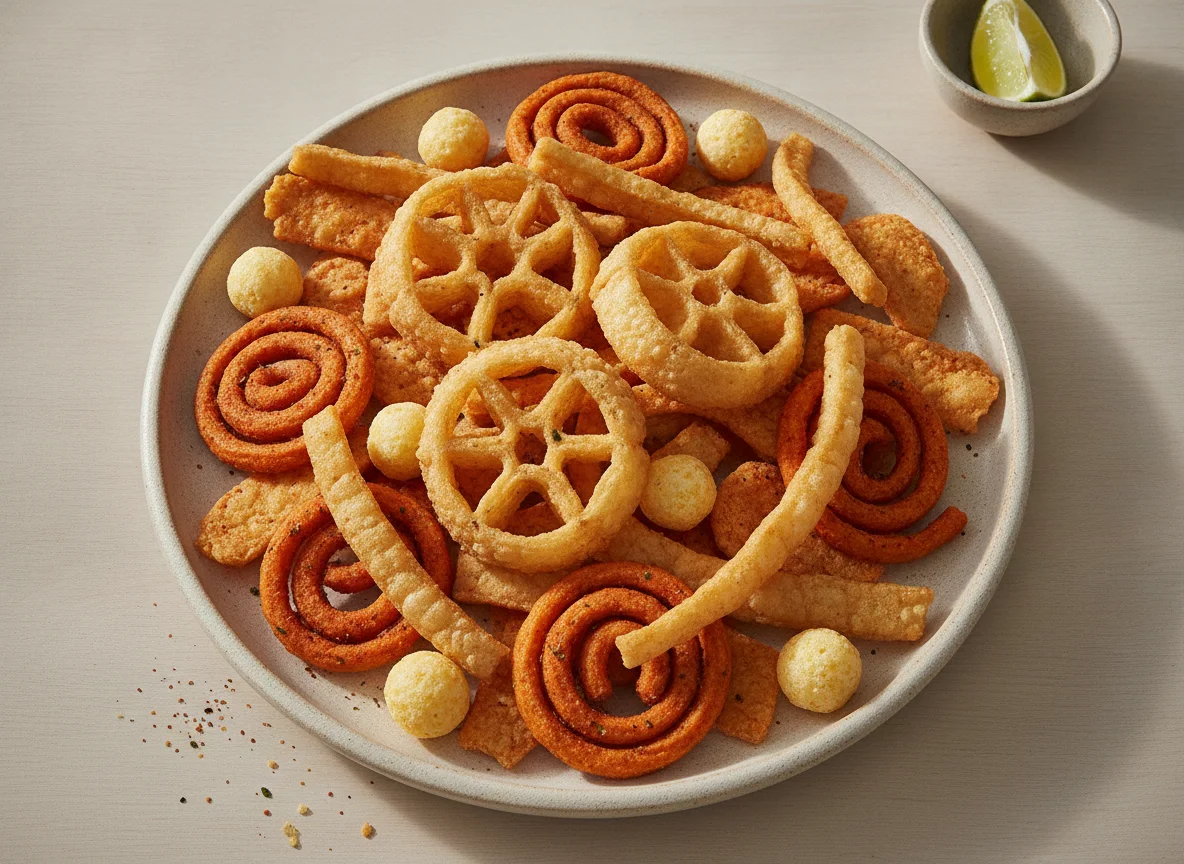 Mezcla de botanas fritas photo