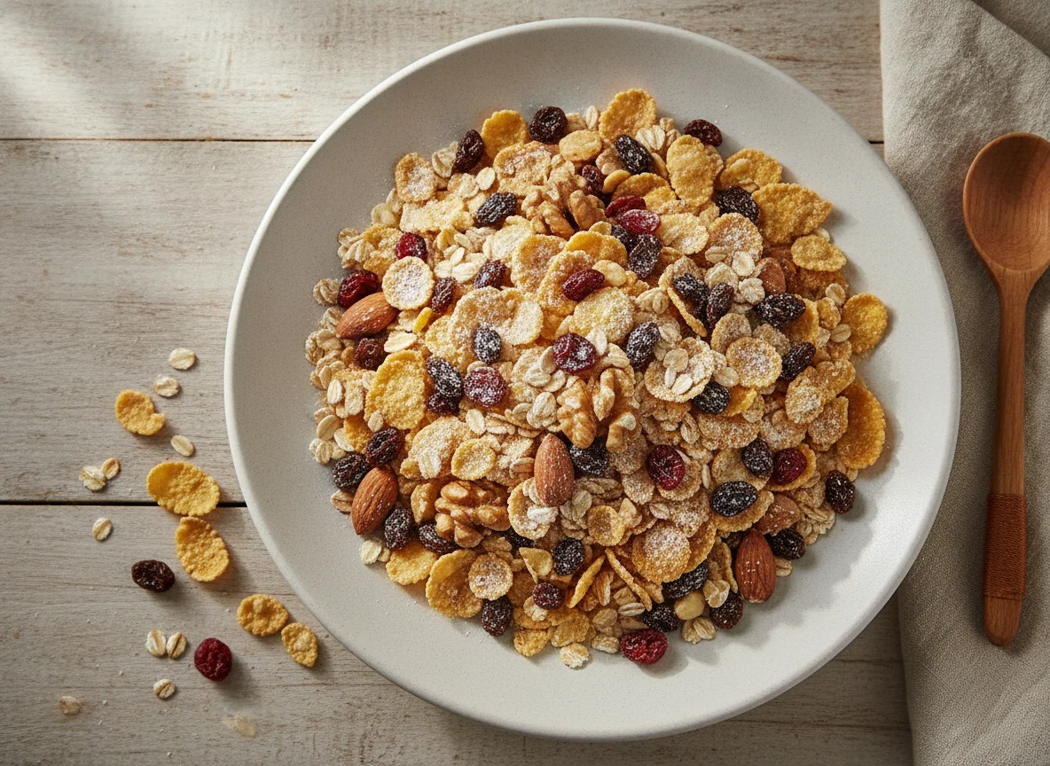 Mezcla de cereales y frutos secos photo
