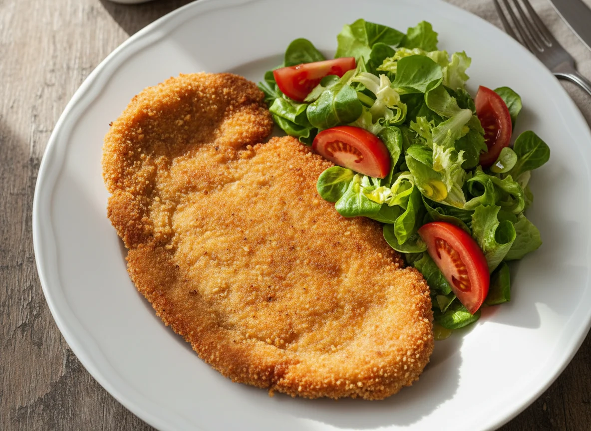 Milanesa con ensalada photo