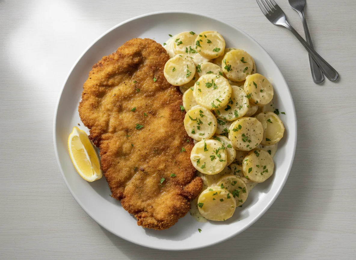 Milanesa con papas a la crema photo