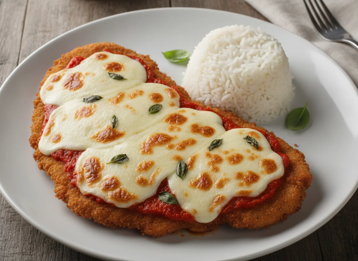 Milanesa de carne a la napolitana photo