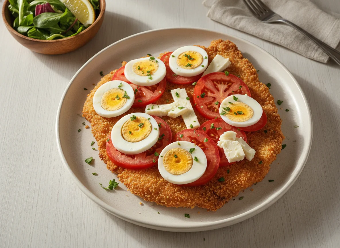 Milanesa de pollo con guarnición photo