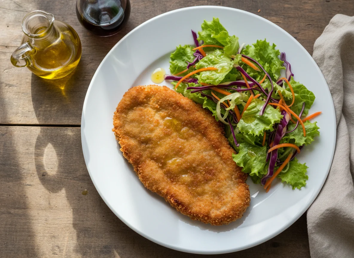 Milanesas con ensalada photo