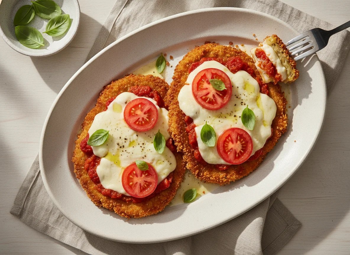 Milanesas de berenjena a la napolitana photo