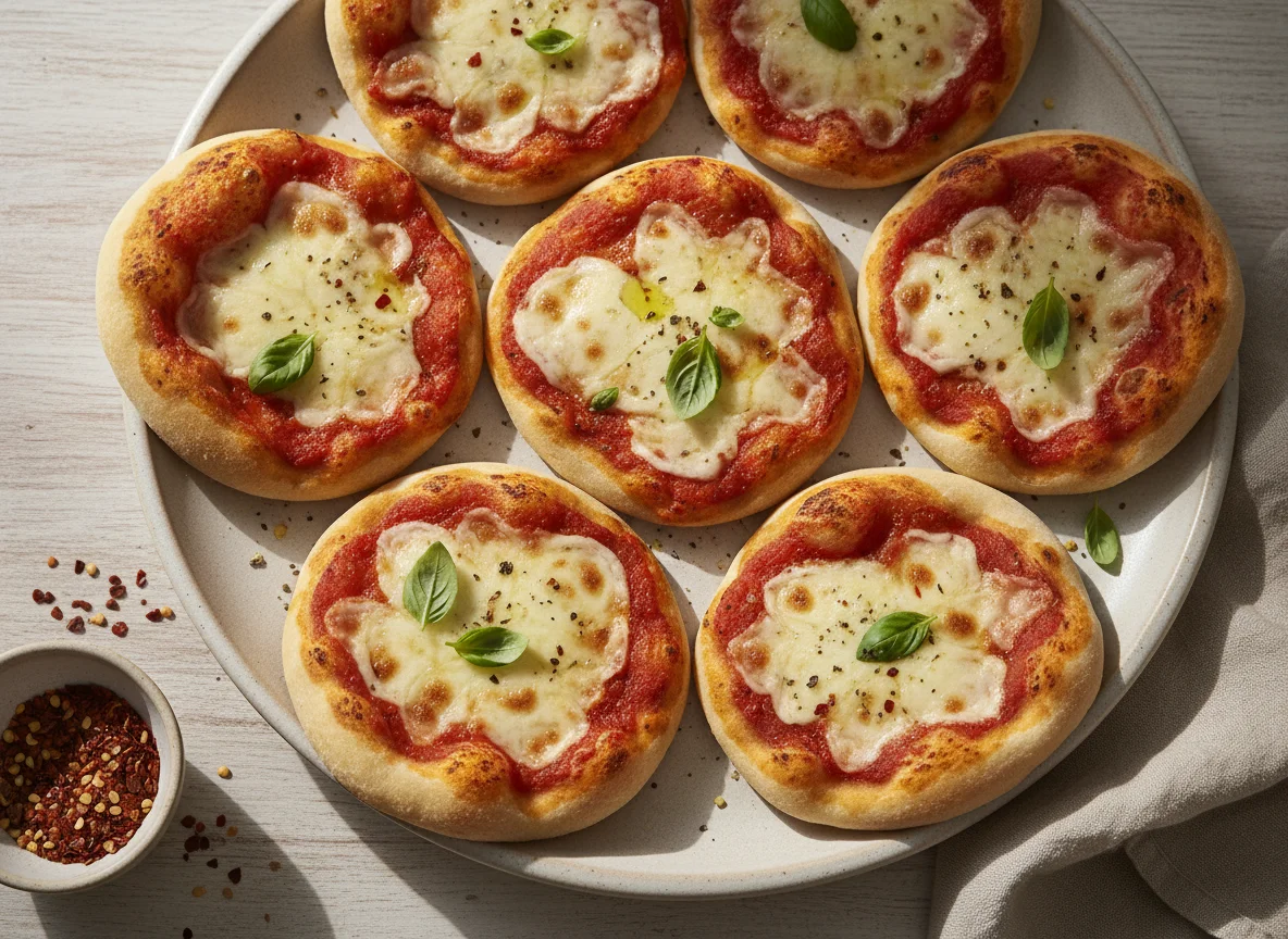 Mini pizza de muzzarella photo