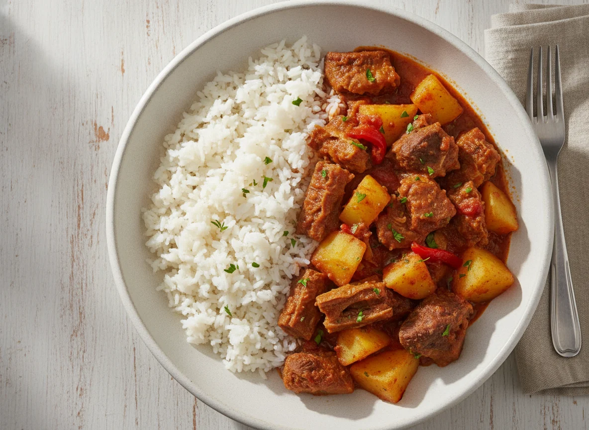 Mondongo con arroz photo