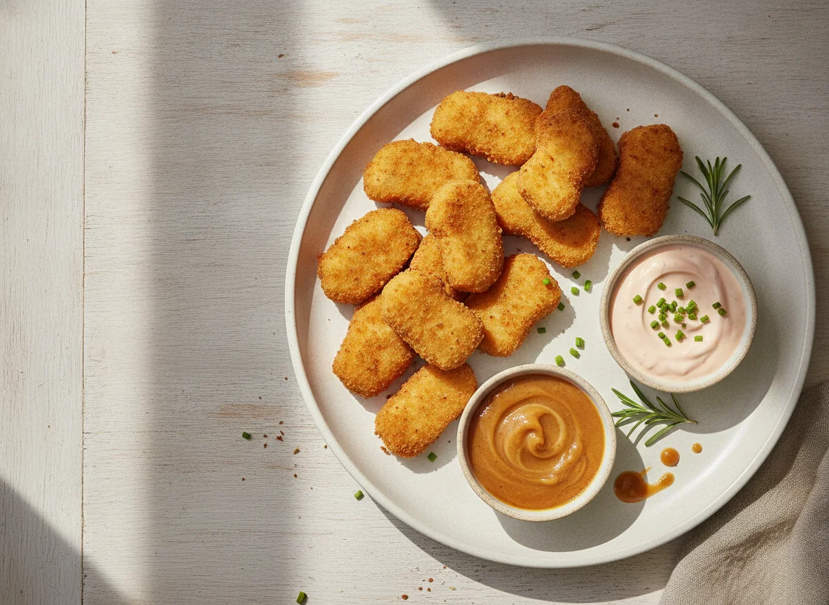 Nuggets de pollo con salsa photo
