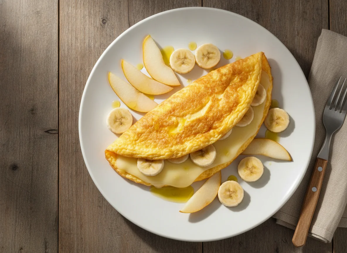 Omelette con frutas photo