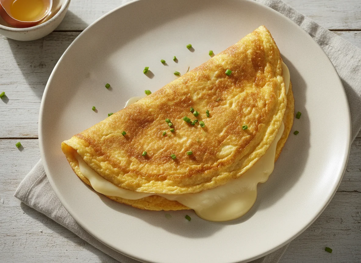 Omelette de huevo con queso photo