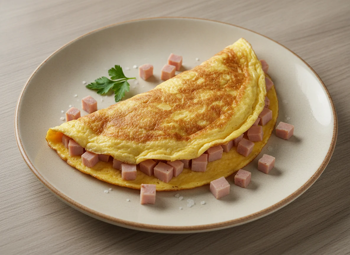 Omelette de jamón photo