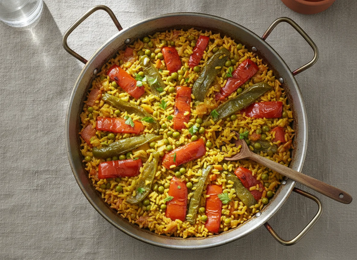 Paella de verduras photo