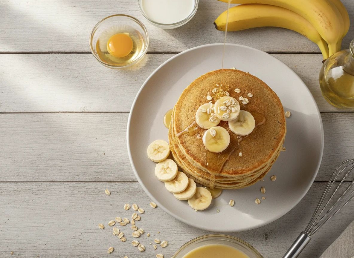 Panqueques de avena y banana photo