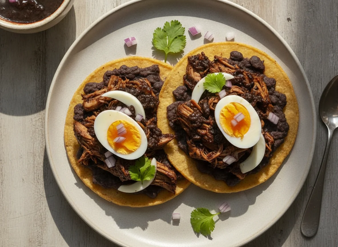 Panuchos de pavo con relleno negro photo