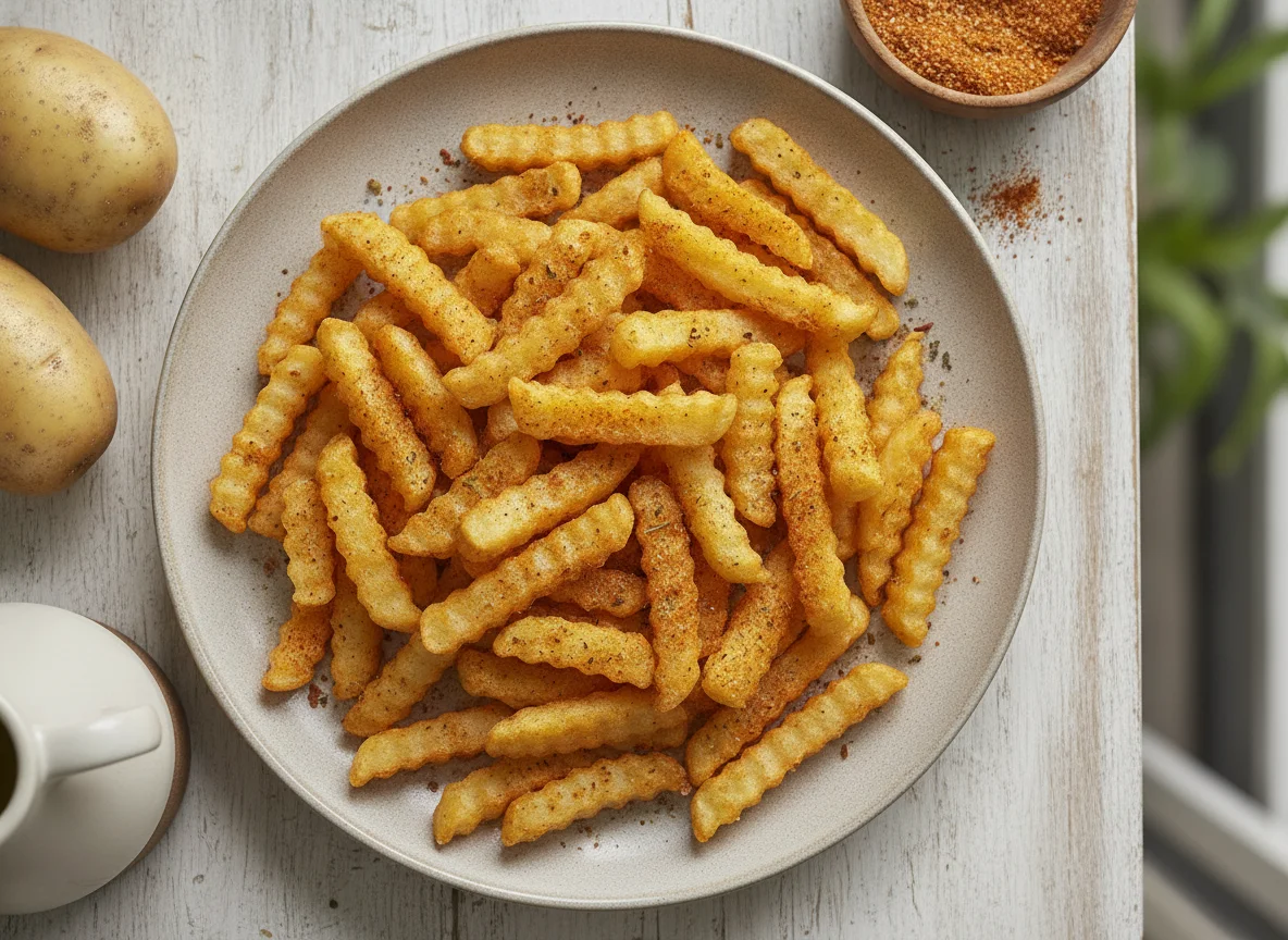 Papas fritas sazonadas photo