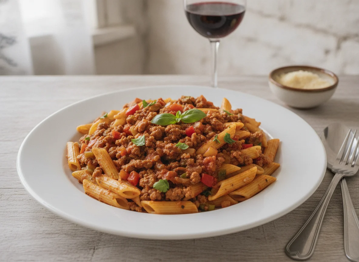 Pasta boloñesa photo