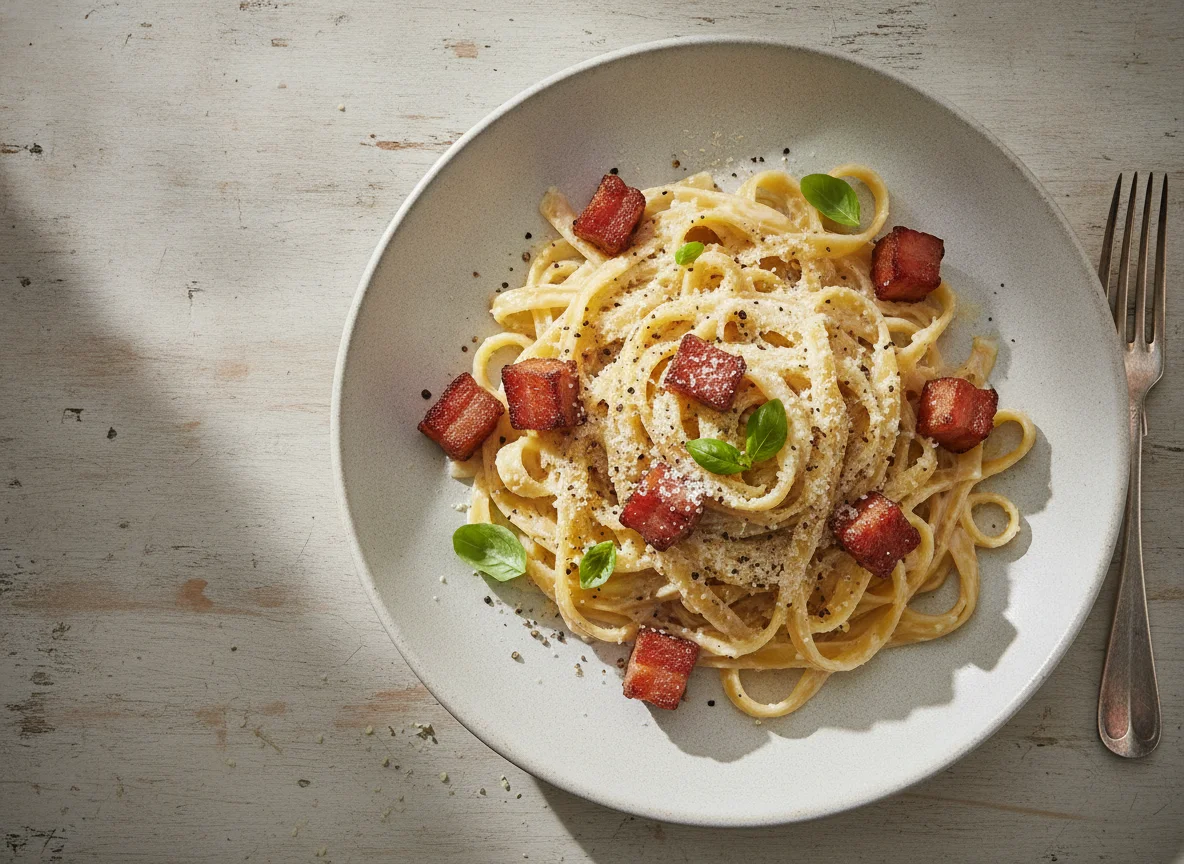 Pasta carbonara photo