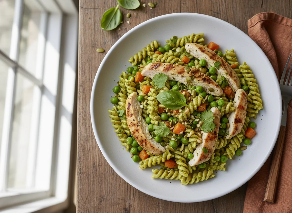 Pasta con Pollo al Pesto photo