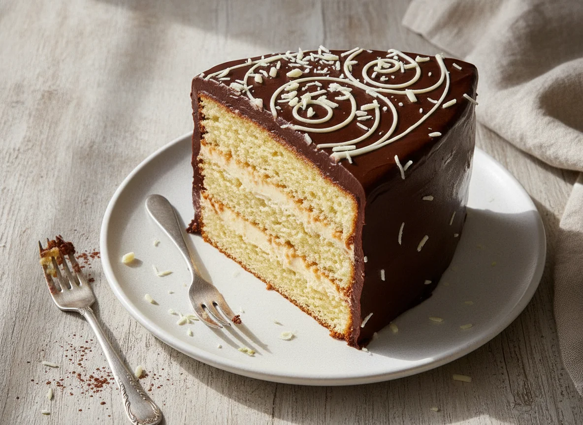 Pastel de capas con chocolate photo