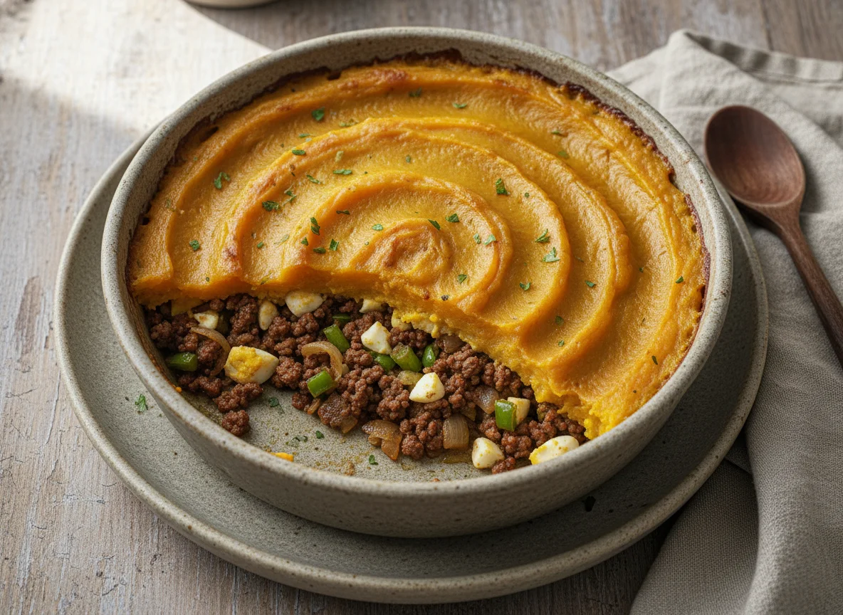 Pastel de carne y calabaza photo