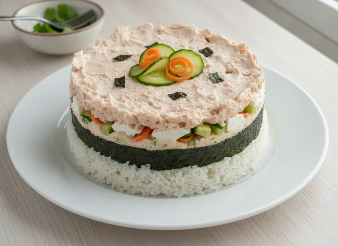 Pastel de Sushi con Atún photo