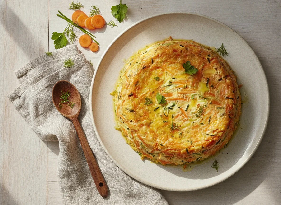 Pastel de verduras con zanahoria photo