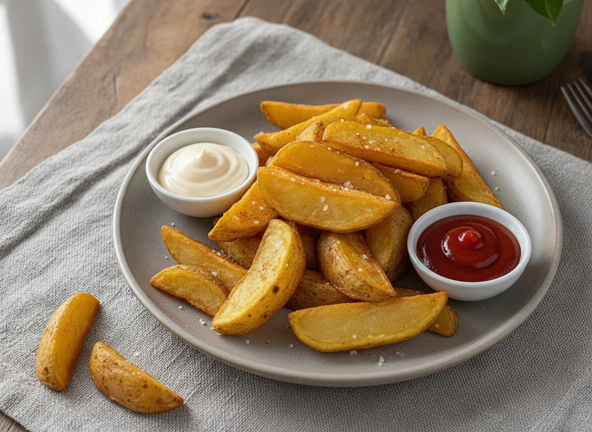 Patatas gajo con salsas photo
