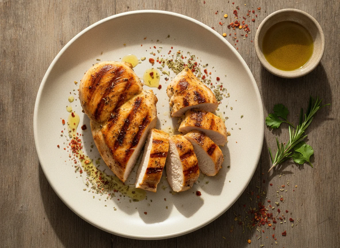 Pechuga de pollo a la plancha con especias photo
