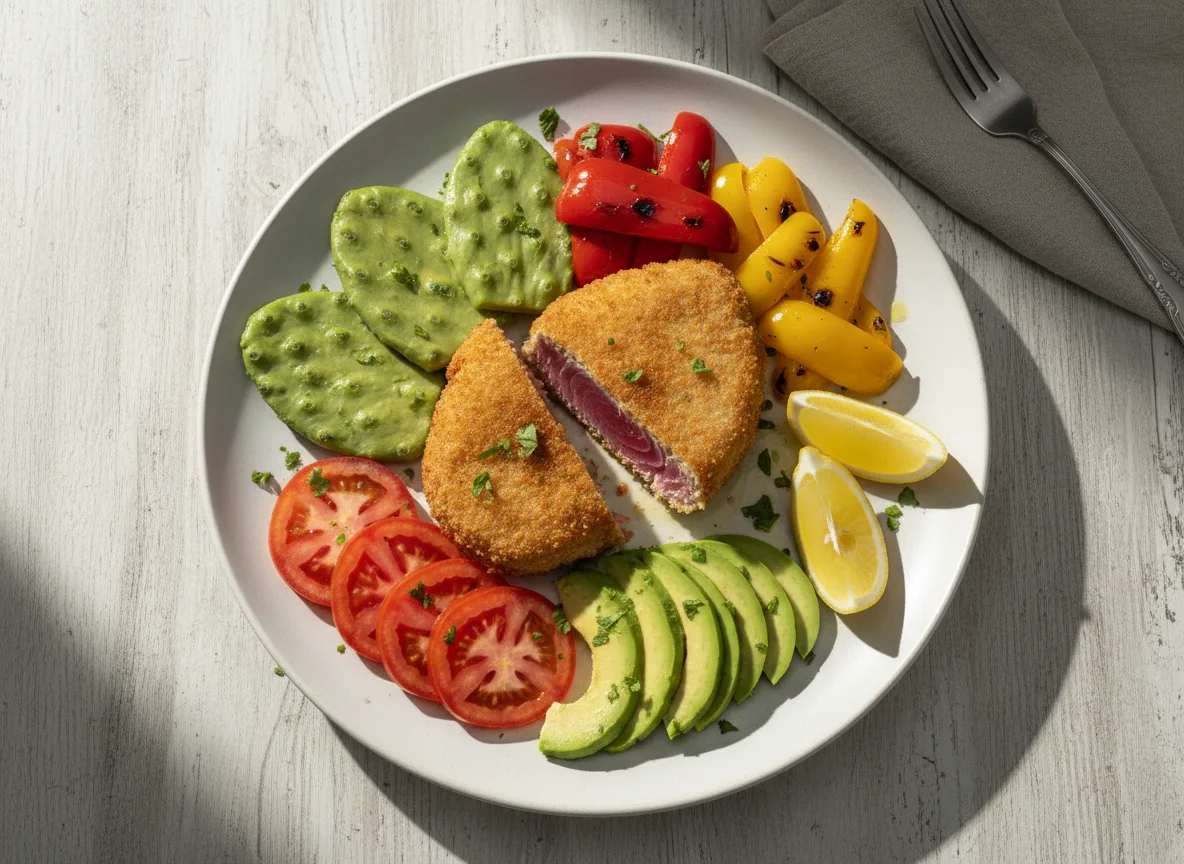 Pescado con guarniciones photo