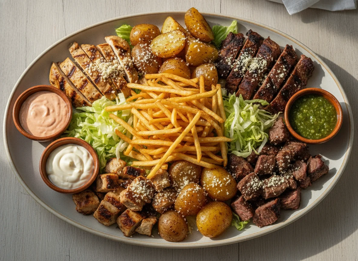 Picada Colombiana con Papas y Salsas photo