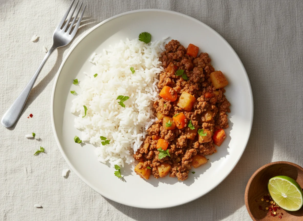 Picadillo con arroz photo