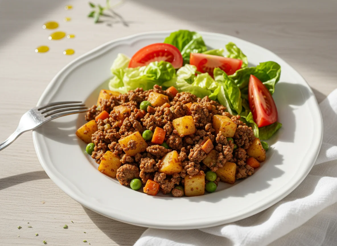 Picadillo con ensalada photo