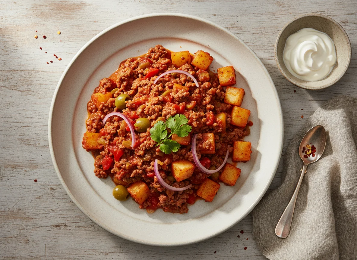 Picadillo con papas photo