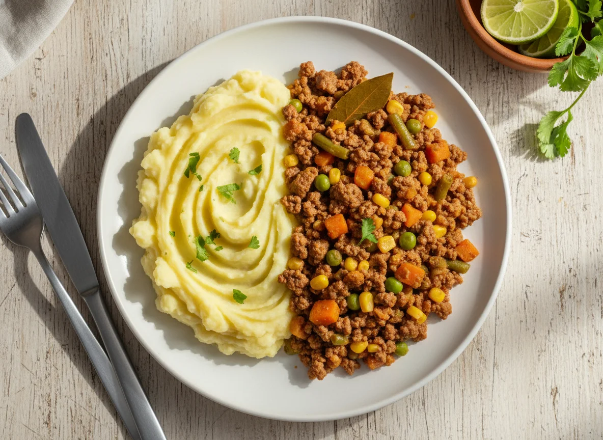 Picadillo con puré de papa photo