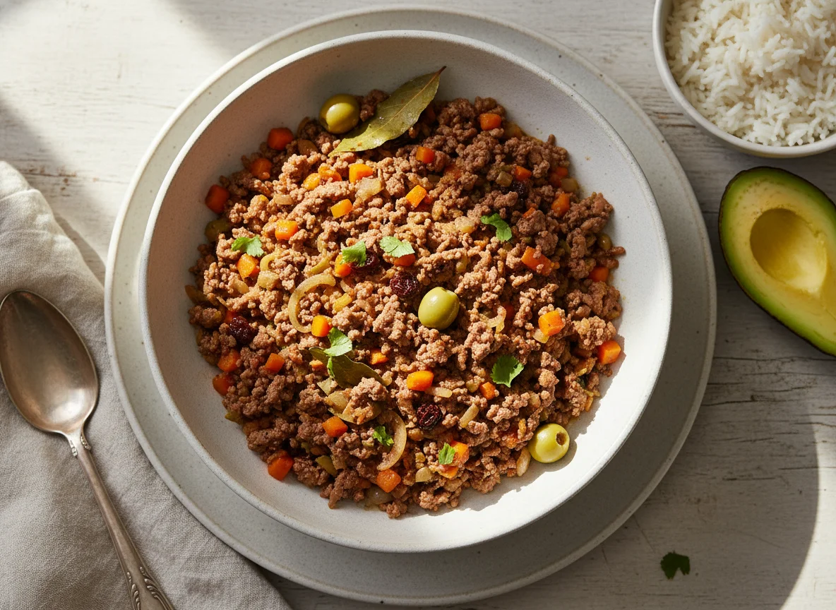 Picadillo de carne de res photo