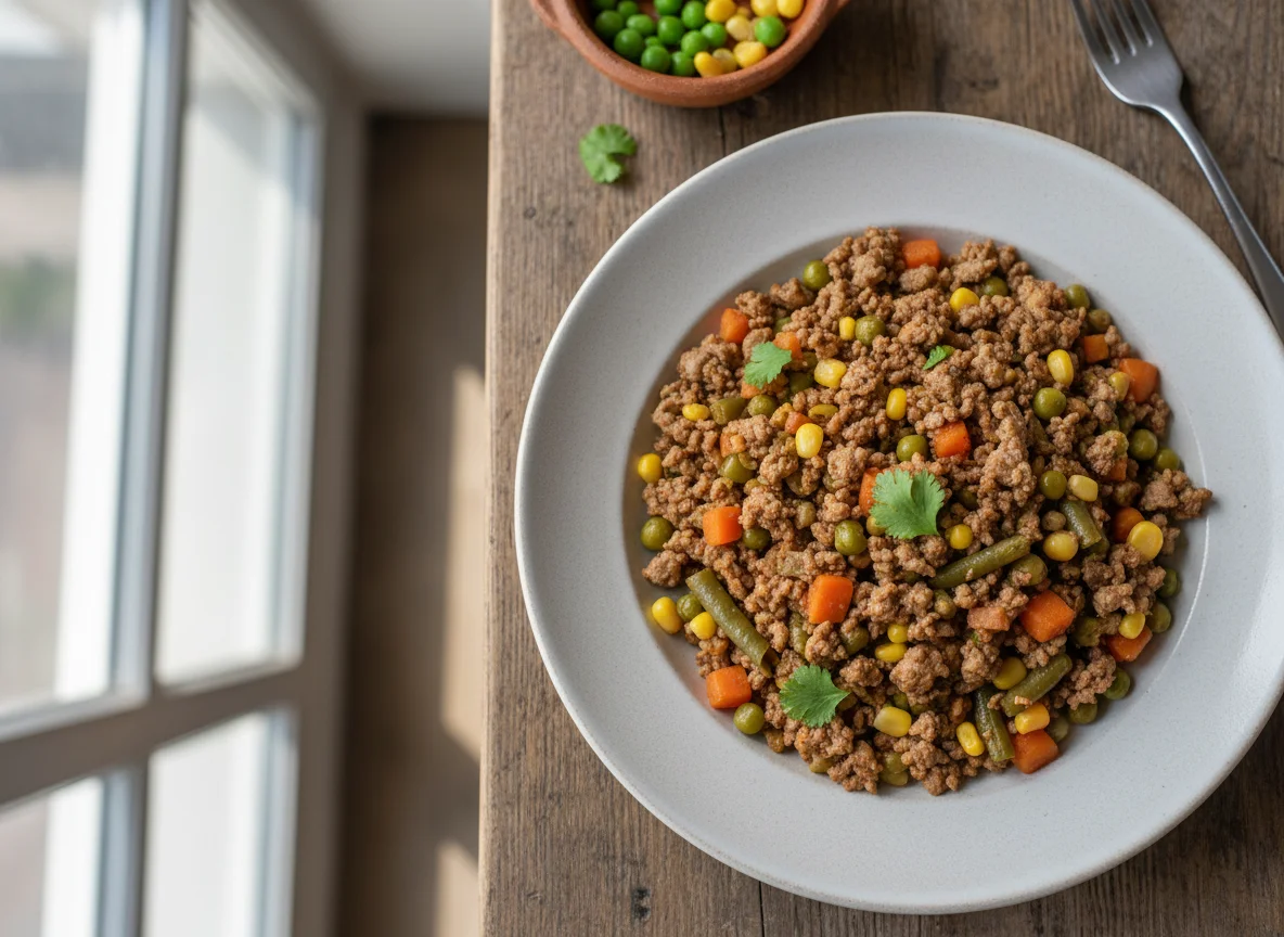 Picadillo de pavo con verduras photo