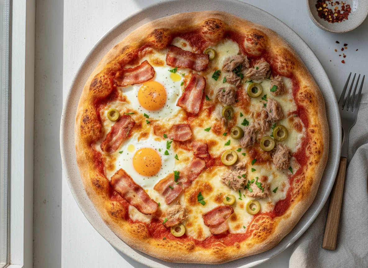 Pizza casera variada photo