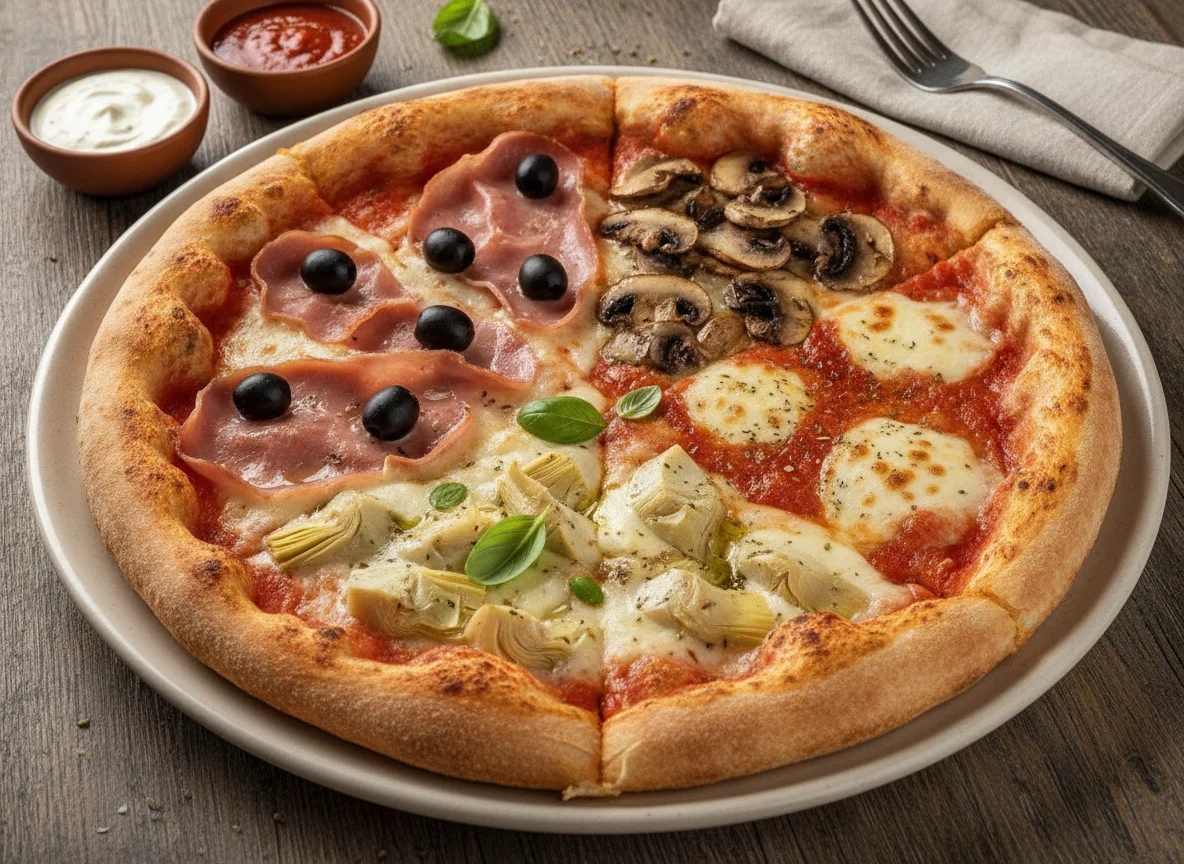 Pizza de cuatro estaciones photo