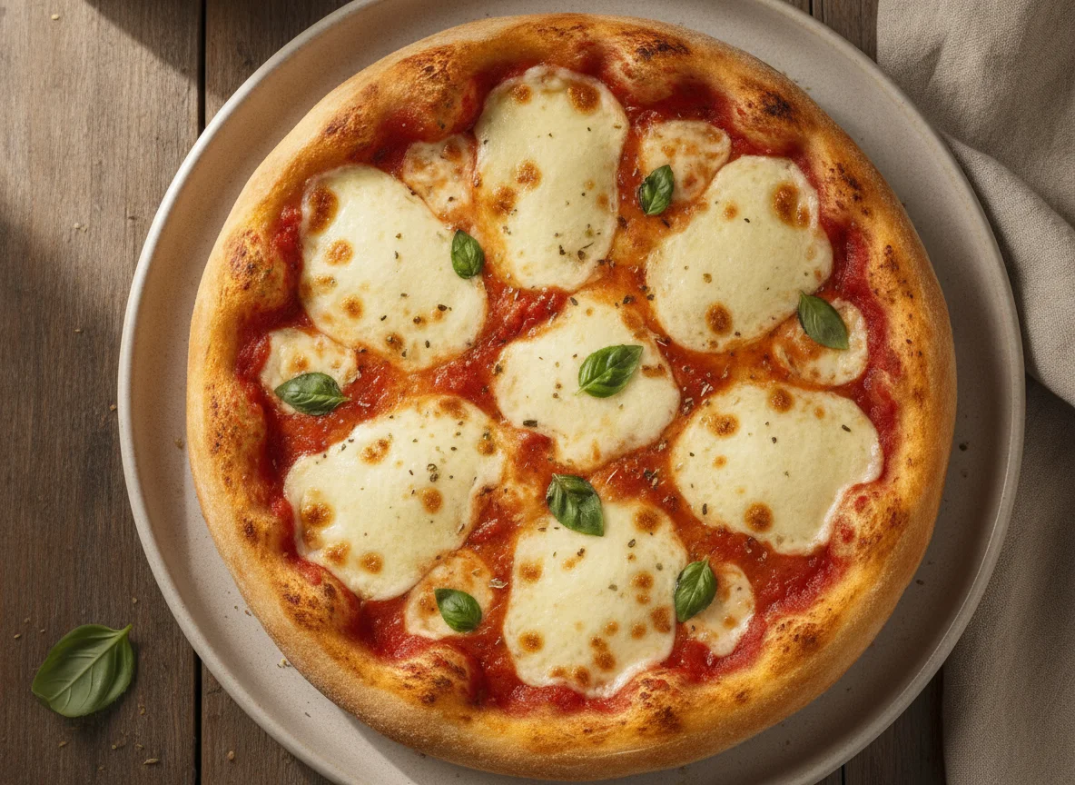 Pizza de molde con muzzarella photo